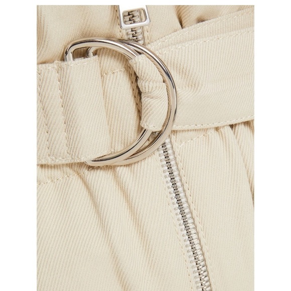 BA&SH ANDREA BELTED COTTON LINEN-BLEND TWILL STRAIGHT LEG PANTS - Picture 2 of 10